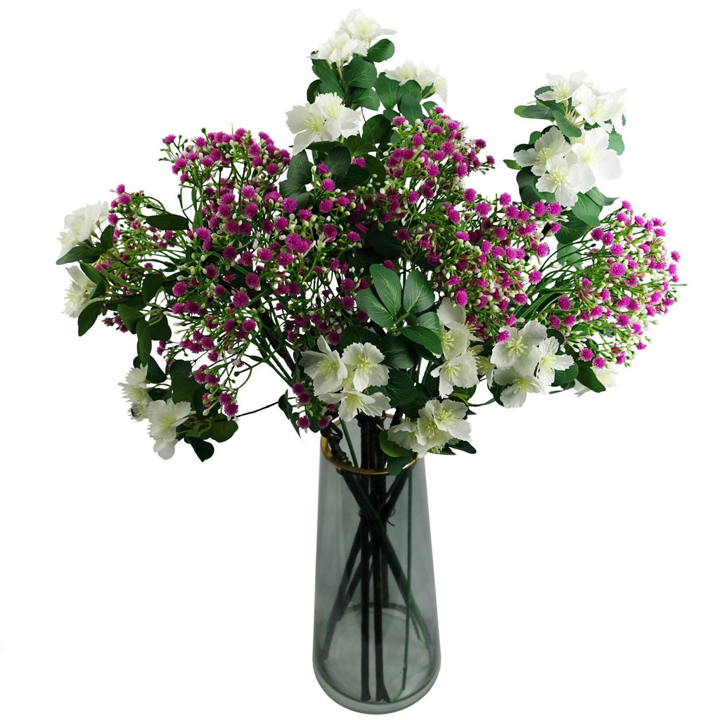60cm Artificial Flower Foliage Spray White