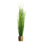 130cm Artificial Onion Grass Plant with Gold Planter