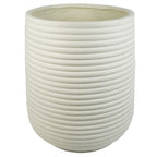 46cm x 40cm Mikos Extra Large Ridged Composite Planter Stone Colour