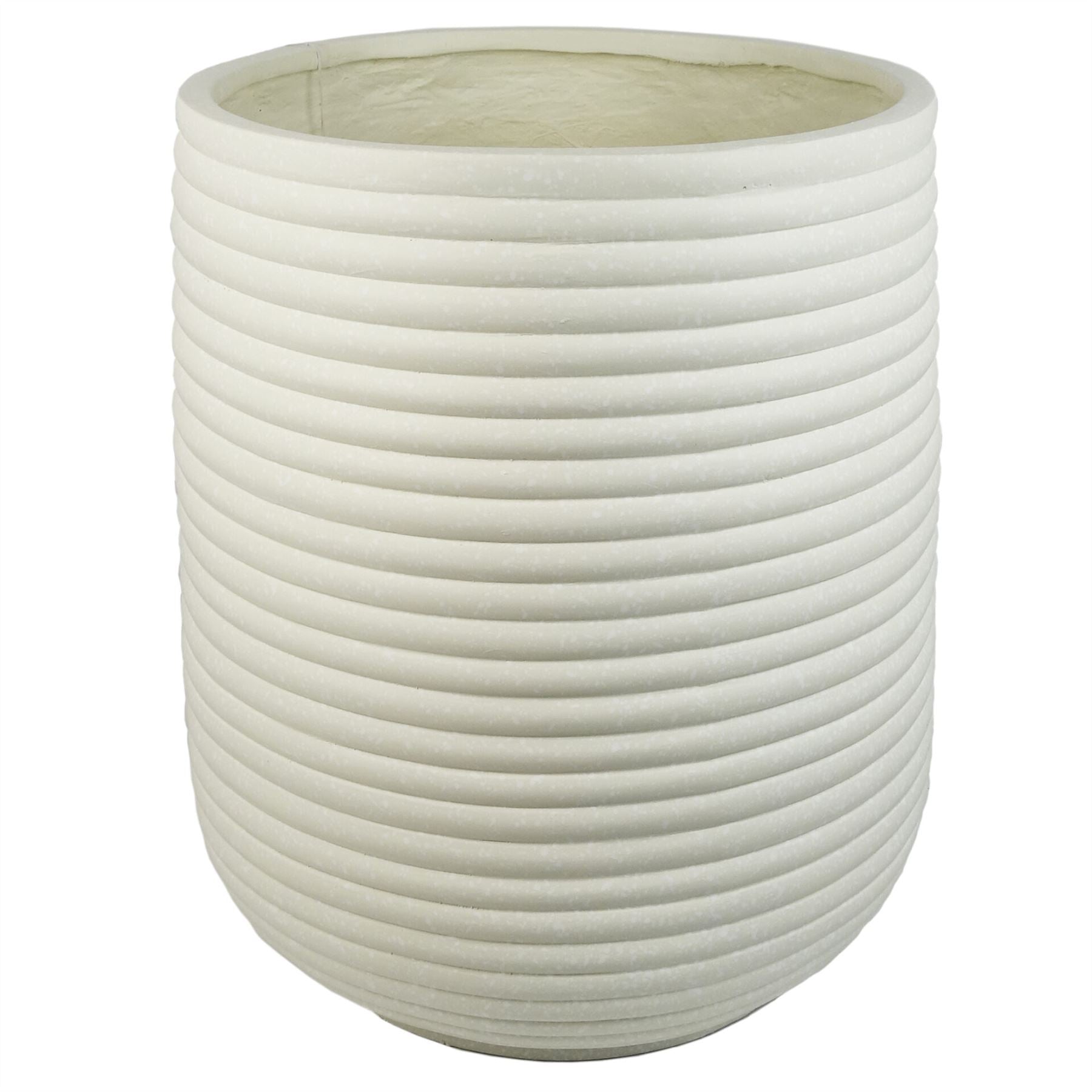 46cm x 40cm Mikos Extra Large Ridged Composite Planter Stone Colour