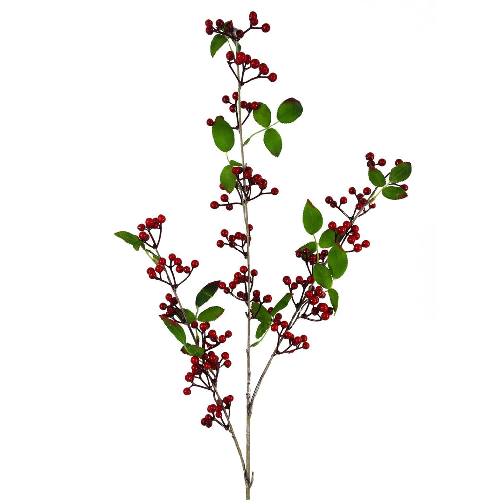 Artificial Red Christmas Berry Spray 80cm