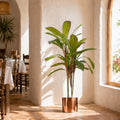 100cm Artificial Potted Dracaena Tropical Plant Copper Metal Plater