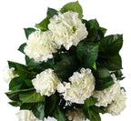 Artificial 75cm White Bush Hydrangea Plant Potted