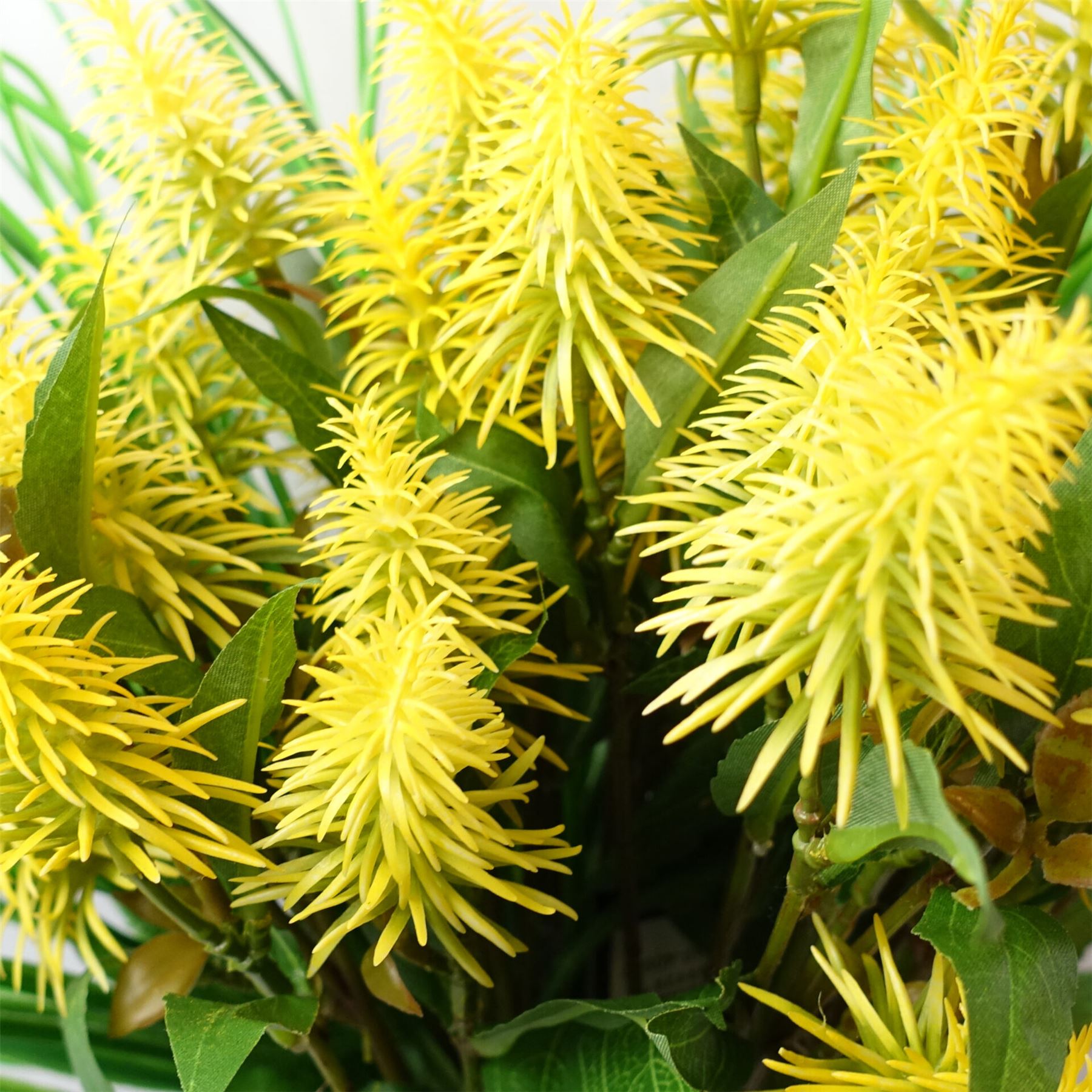 55cm Artificial Callistemon Pallidus Yellow Bottle Brush Stem