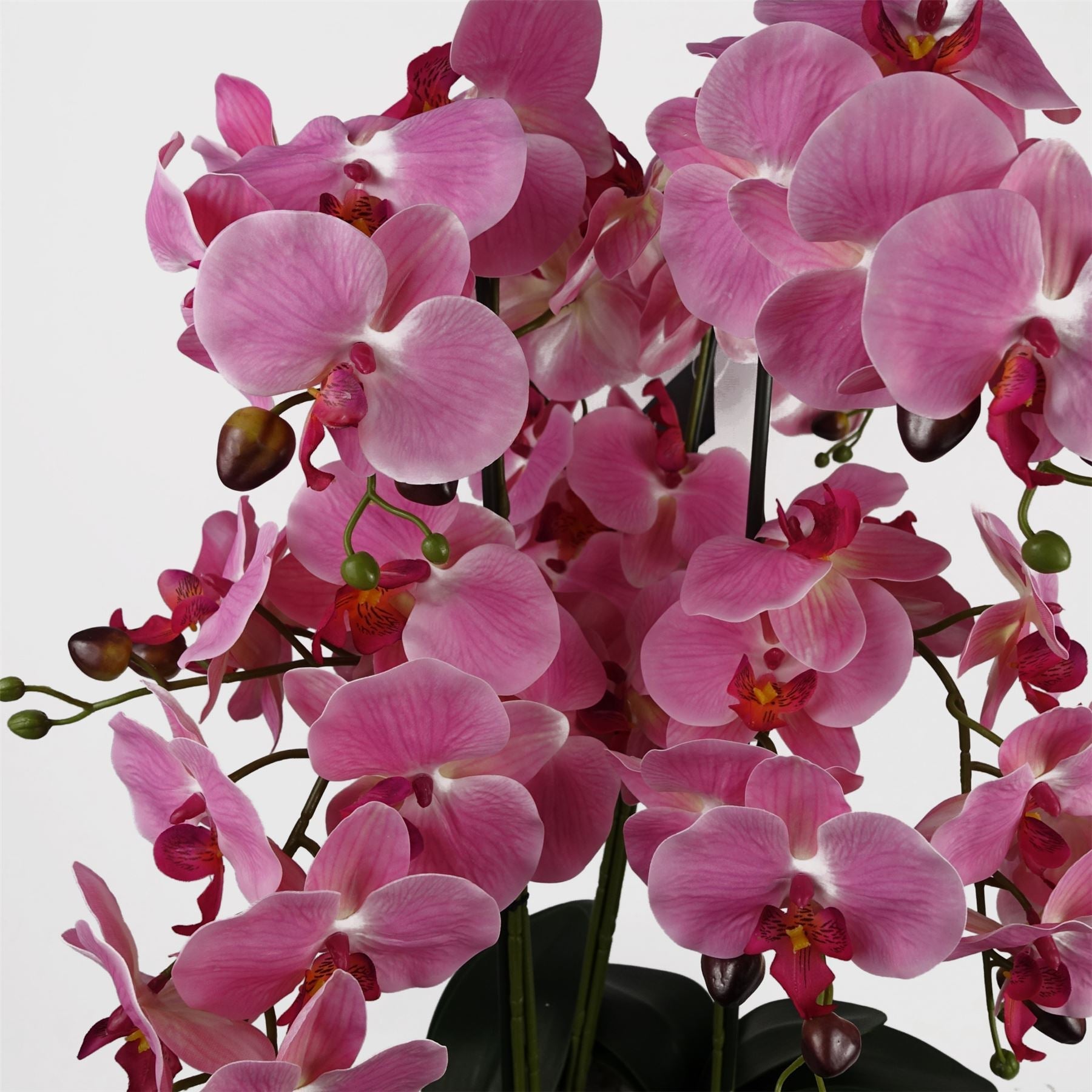 Artificial 60cm Orchid Pink Marble Effect Ceramic Planter