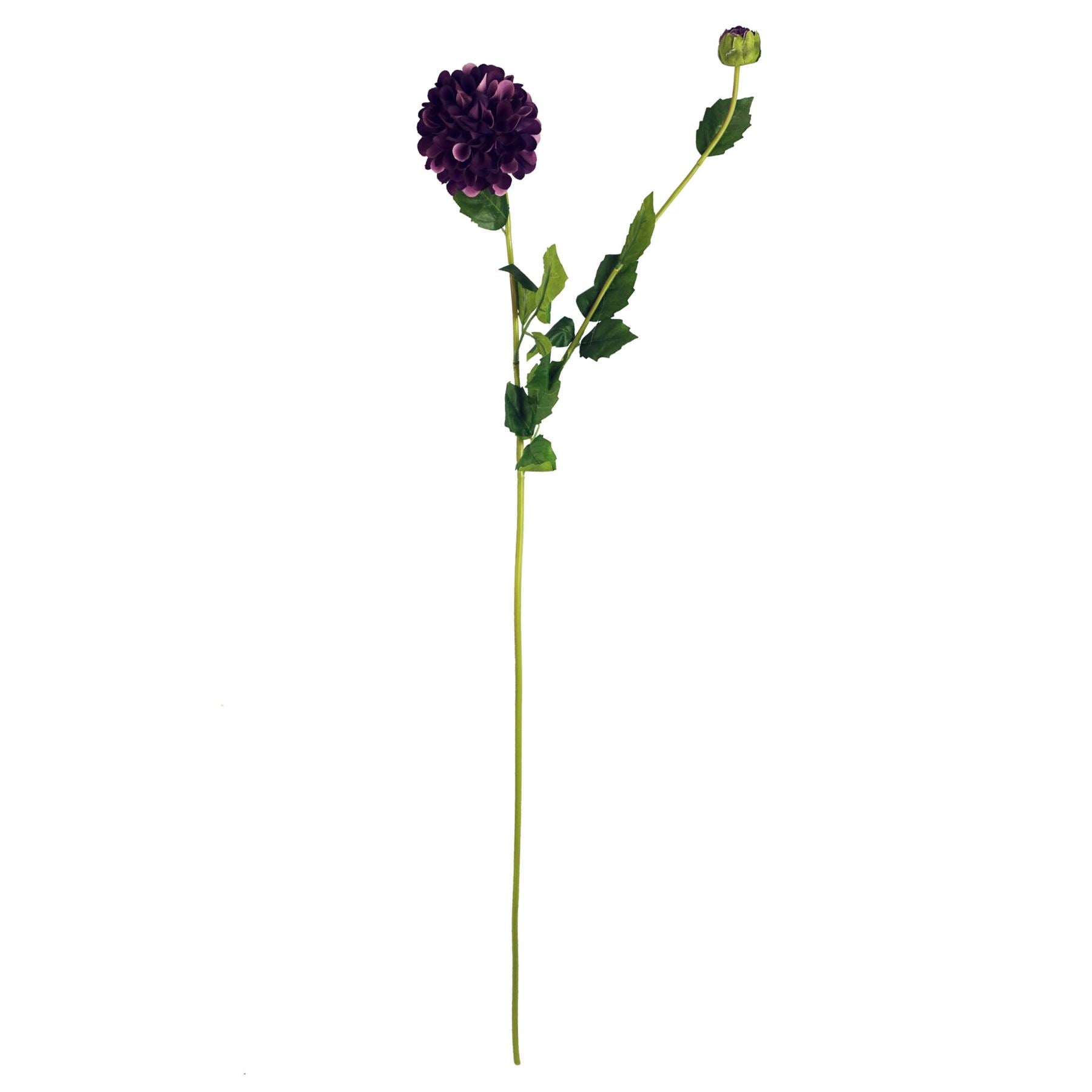 75cm Artificial Dahlia PomPom Flowers Purple