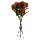 70cm Globe Thistle Yellow Ball Artificial Flower Stem