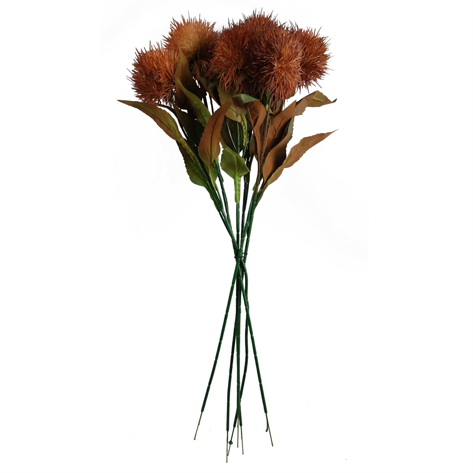 70cm Globe Thistle Yellow Ball Artificial Flower Stem