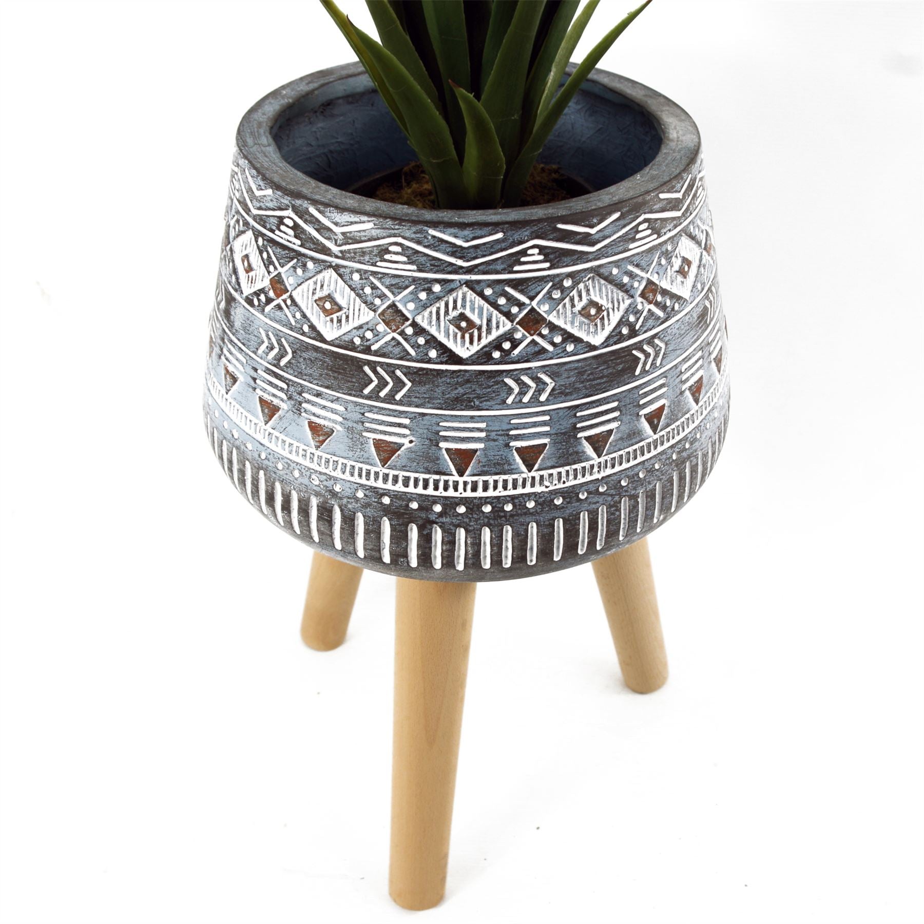 44cm x 26cm Aztec Blue Composite Large Planter