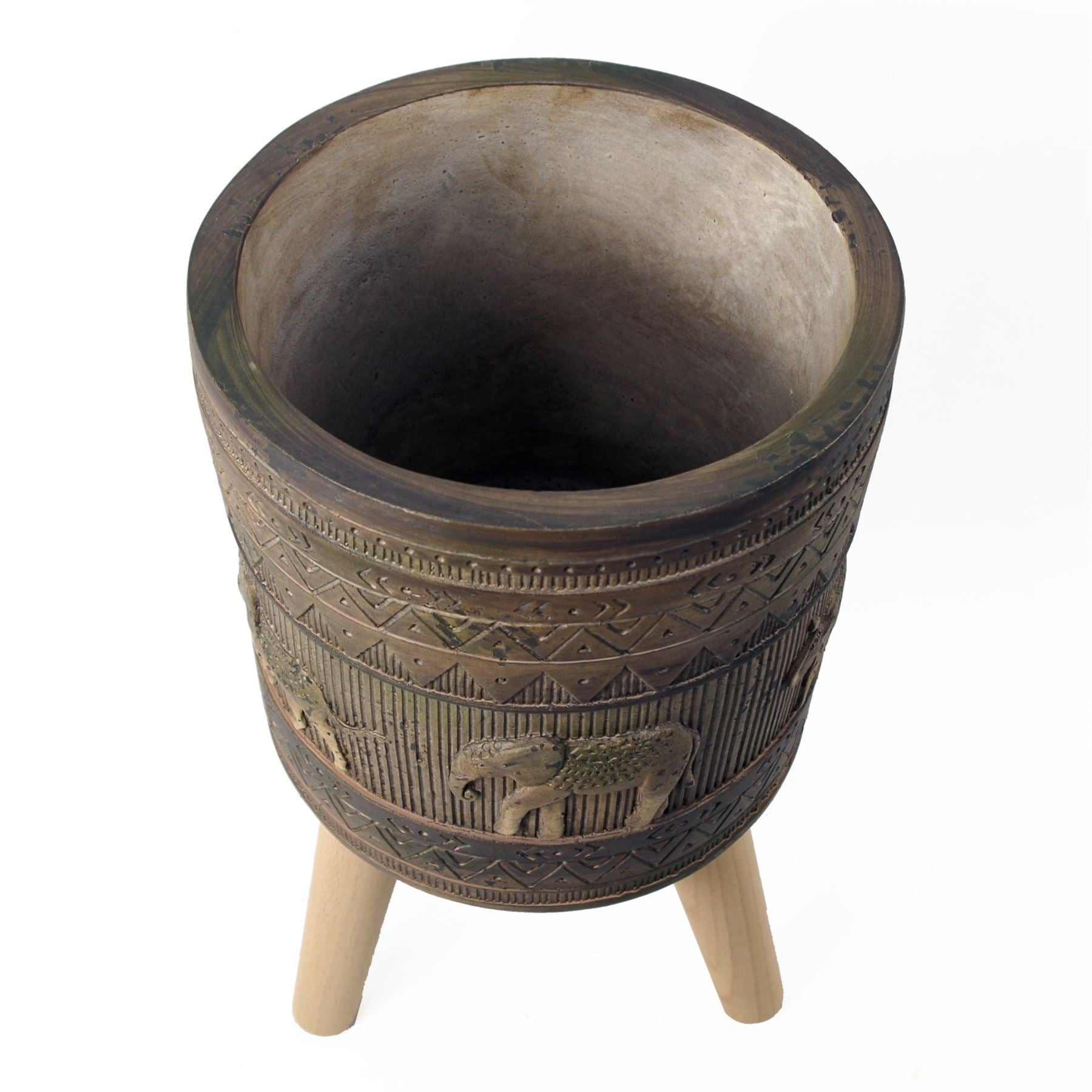 40cm x 21.5cm Zandi Elephant Composite Large Planter