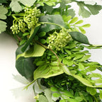 50cm Artificial Wreath Fern Leaf