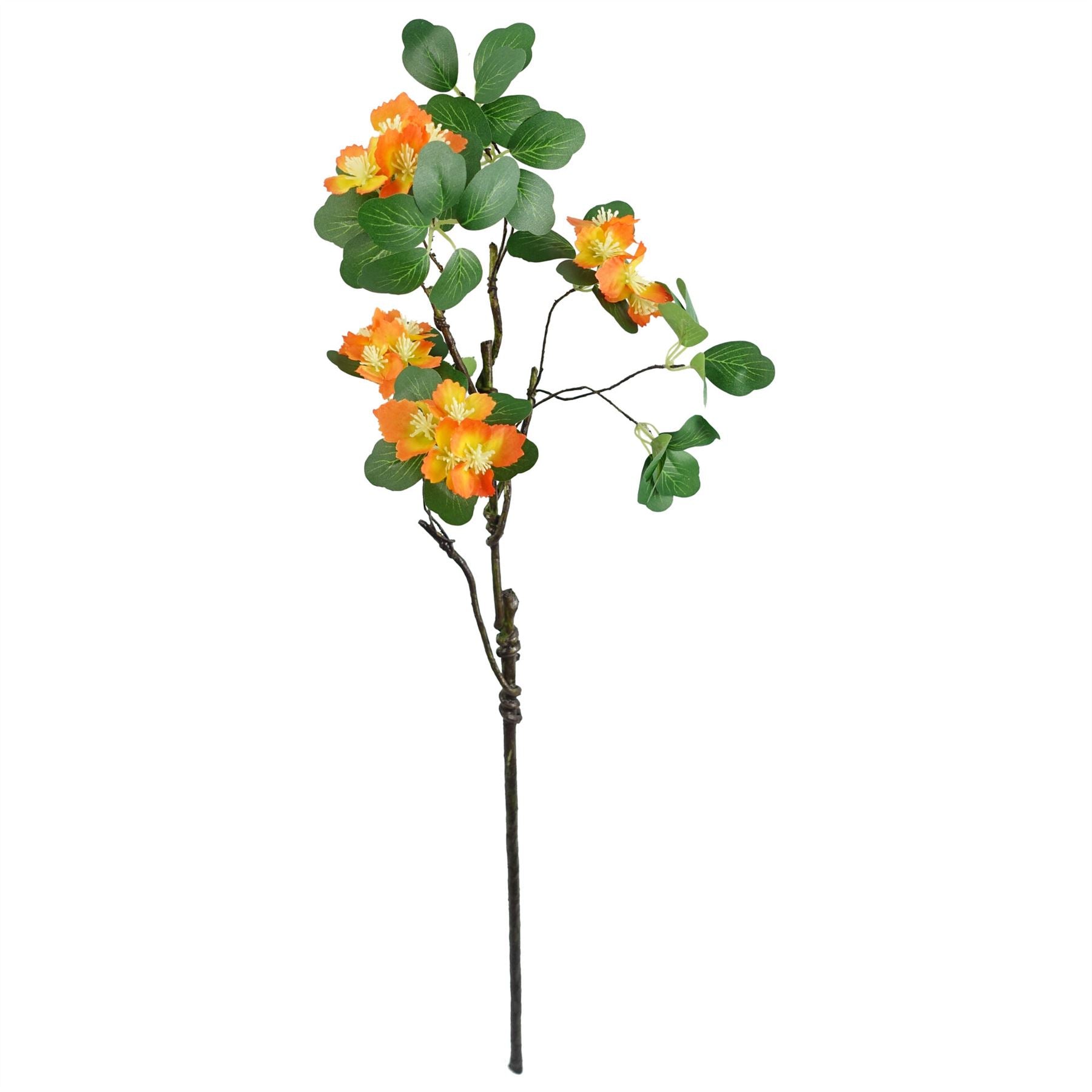 60cm Artificial Flower Foliage Spray Orange