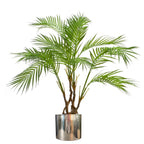 Leaf Planter Plant Pot with Polished Silver Finish 20 x 18cm