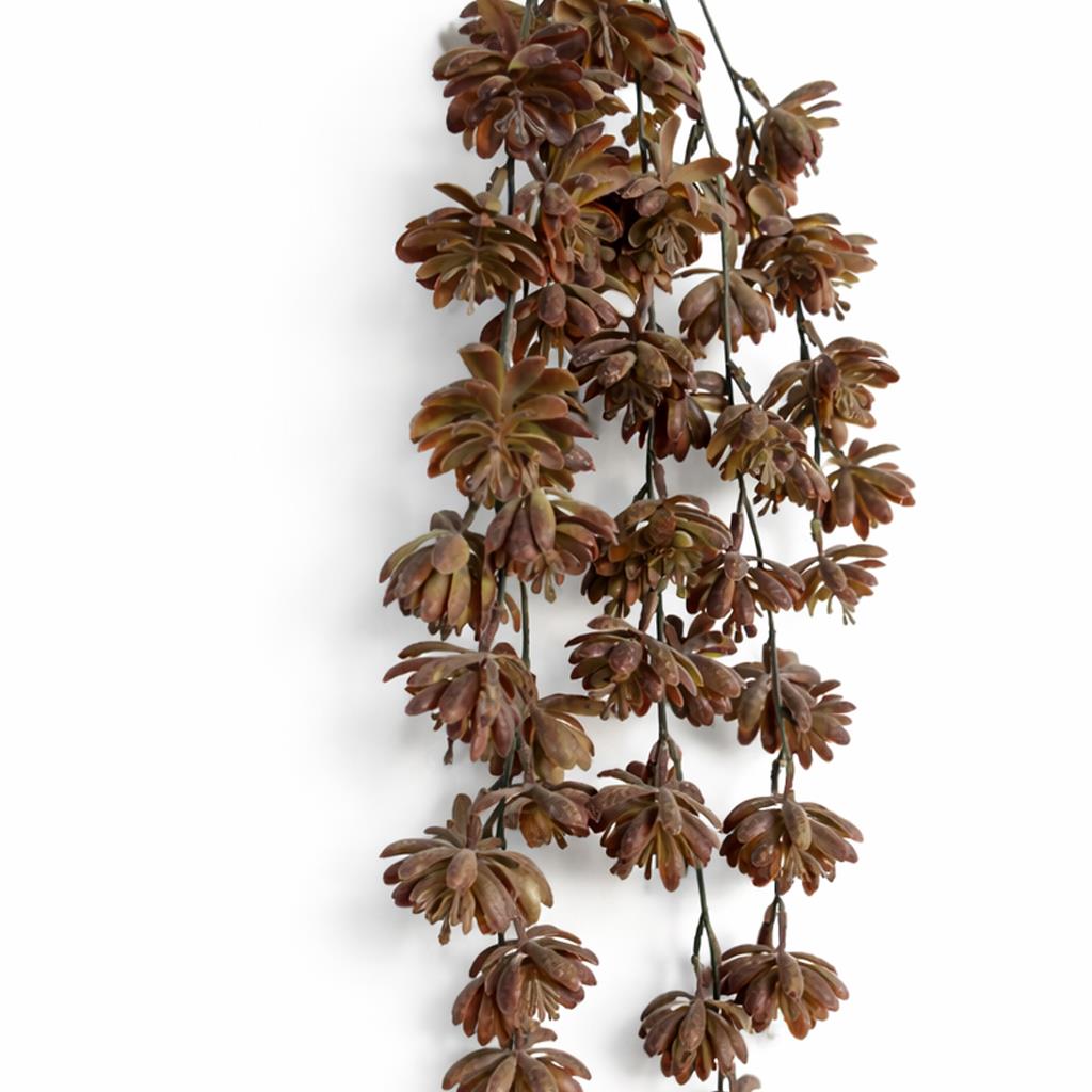 70cm Artificial Trailing Sedum Succulent Plant Dusty Brown Hanging