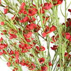 100cm Artificial Foliage with Small Flowers Red