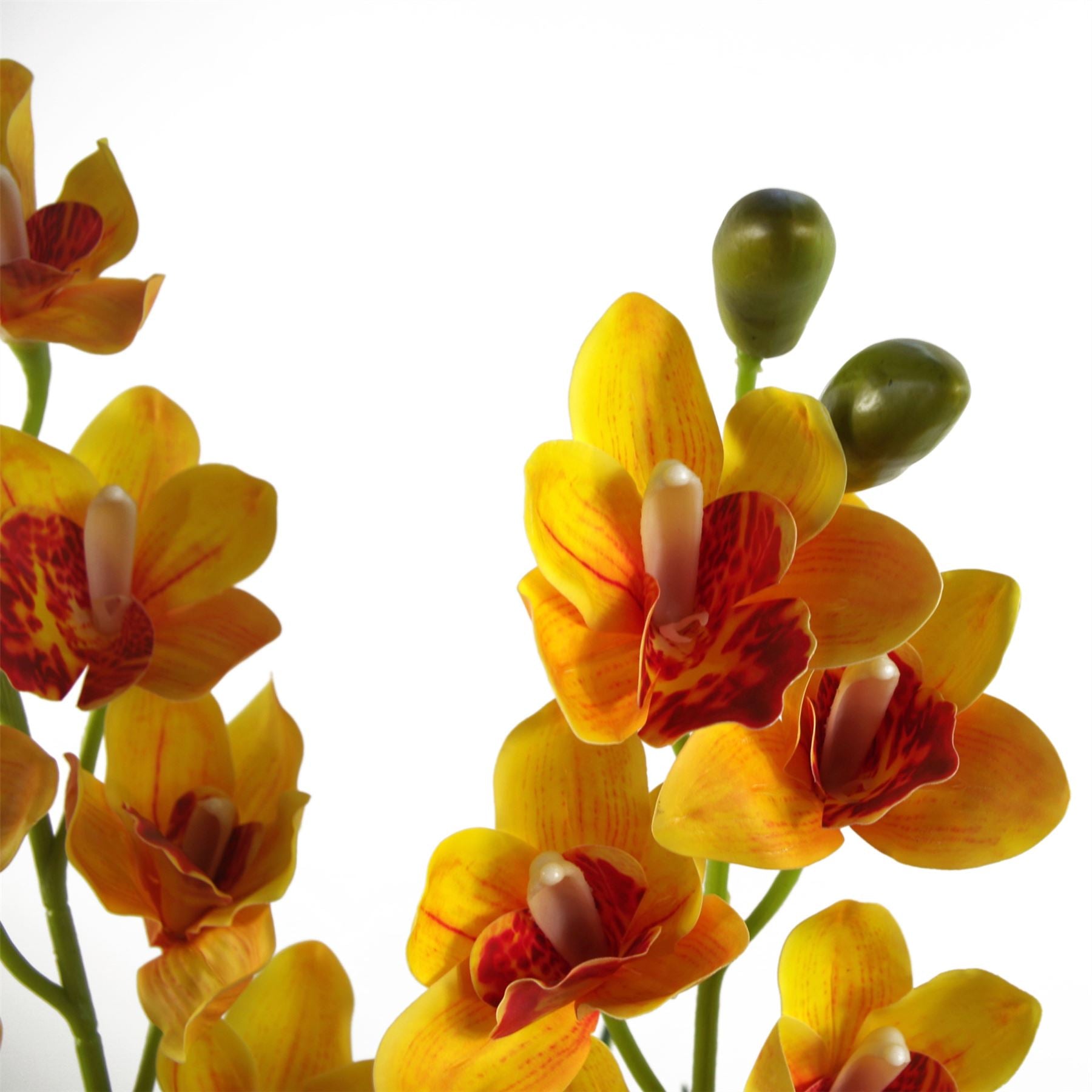 90cm Artificial Cymbidium Orchid Plant Extra Large Yellow Flowers