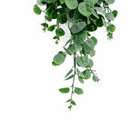 75cm Artificial Round Leaf Hanging Foliage Plant Soft Eucalyptus Green