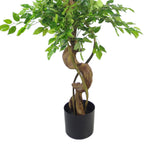 150cm Twisted Trunk Artificial Fruticosa Ficus Tree Copper Planter