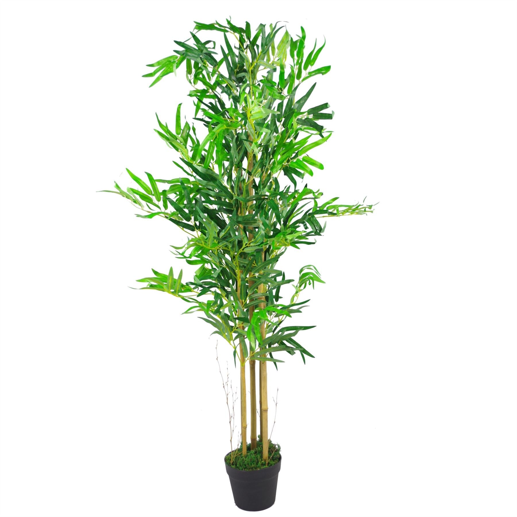 120cm Natural Look Artificial Bamboo Plants Trees with Silver Planter