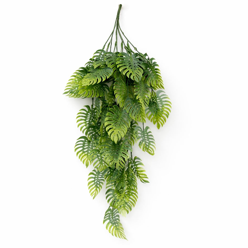 80cm Artificial Trailing Tropical Monstera Plant Sage Green
