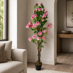 150cm Artificial Pink Rose Tree