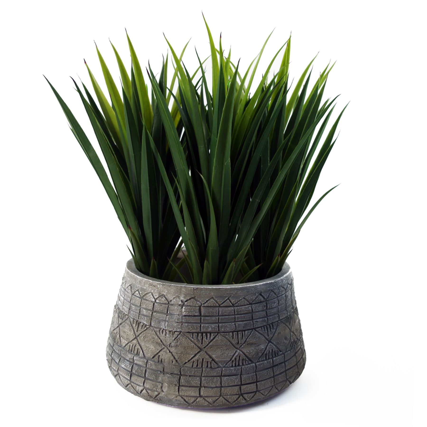 x 37cm Large Grey Gliese Embossed Planter 22cm