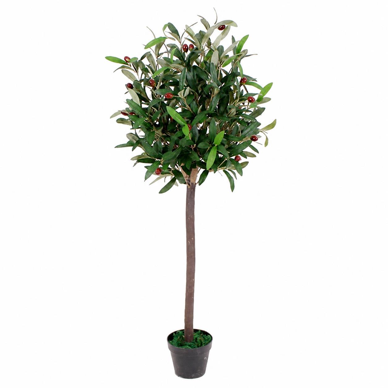 90cm Artificial Olive Bay Style Topiary Fruit Tree