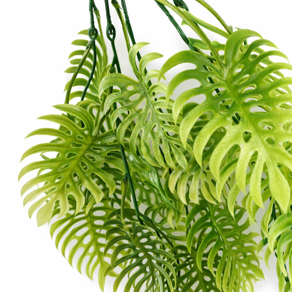 80cm Artificial Trailing Tropical Monstera Plant Light Green
