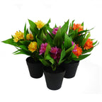 18cm Artificial Freesia Plant Dark Pink Flowering