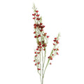 100cm Artificial Foliage with Small Flowers Red