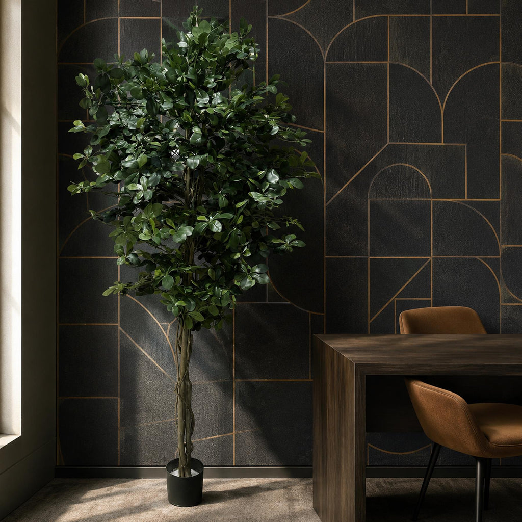 180cm Artificial Fire Retardant Black Olive Tree and Natural Trunk