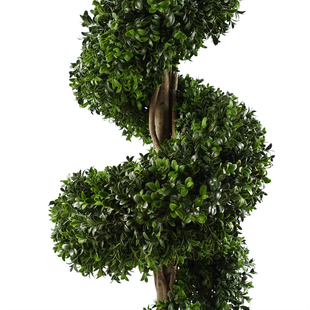 120cm Pair of Spiral Artificial Tree UV Resistant Outdoor Topiary