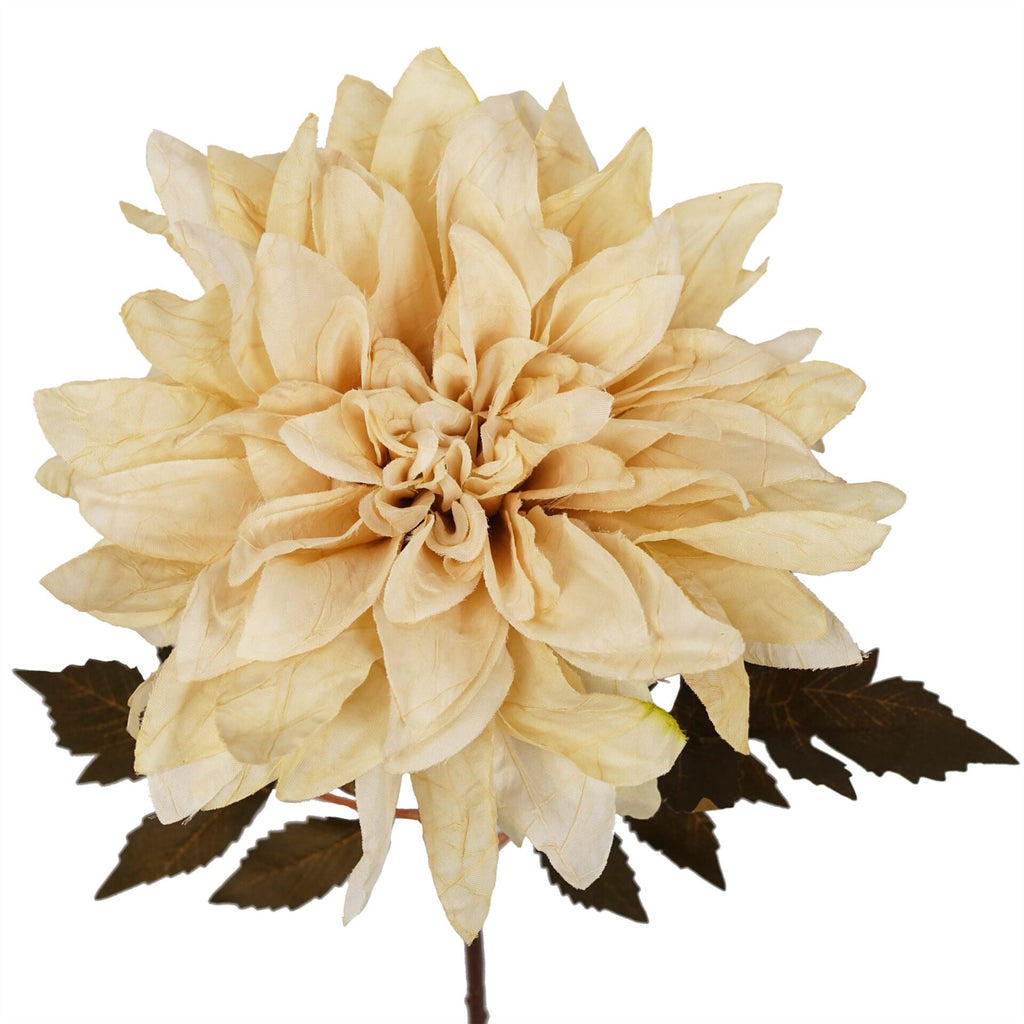 55cm Artificial Dahlia Flower Stem Dusty Cream