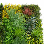 100cm Artificial Tropical Mixed Green Wall Panel Monstera Fern Foliage