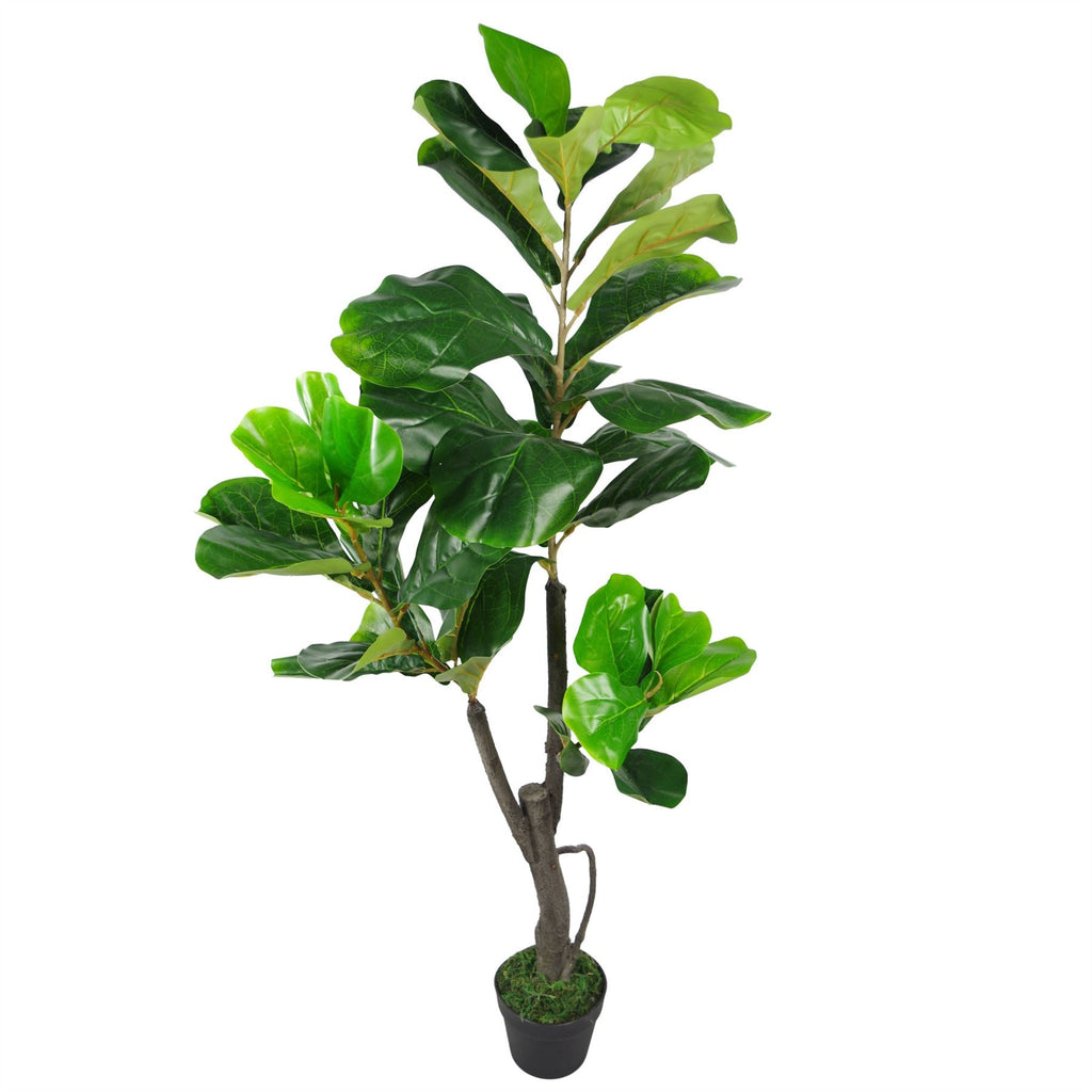 120cm Large Artificial Fiddle Fig Tree Ficus Lyrata Plant