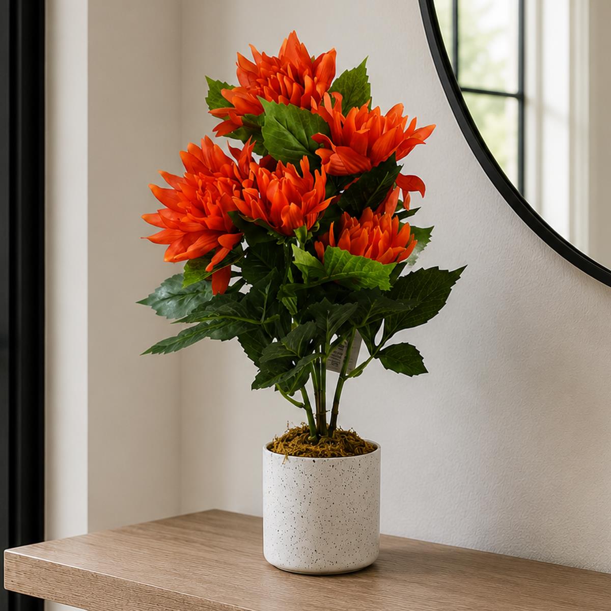 55cm Artificial Red Dahlia Pinnata