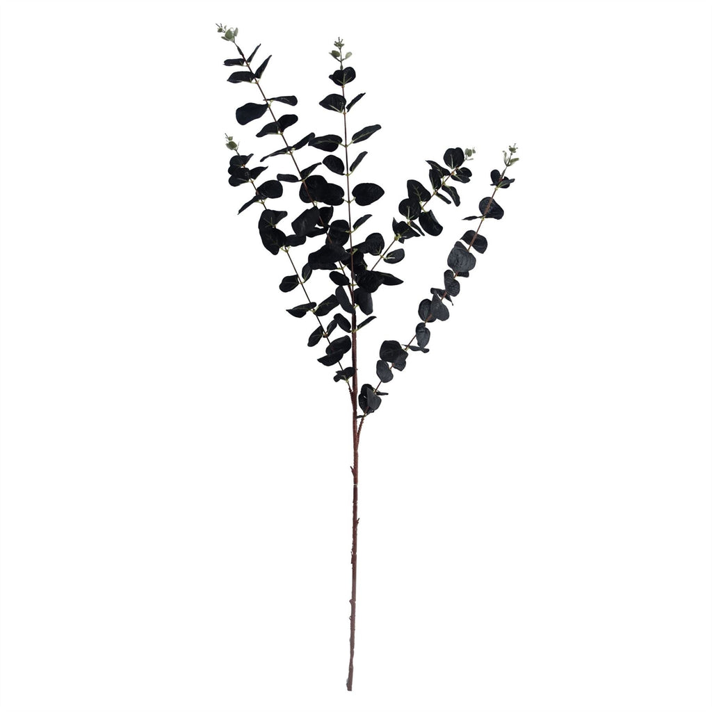 80cm Artificial Black Eucalyptus Foliage Stem