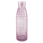 100cm Artificial Pink Lily and Fern Display Glass Vase