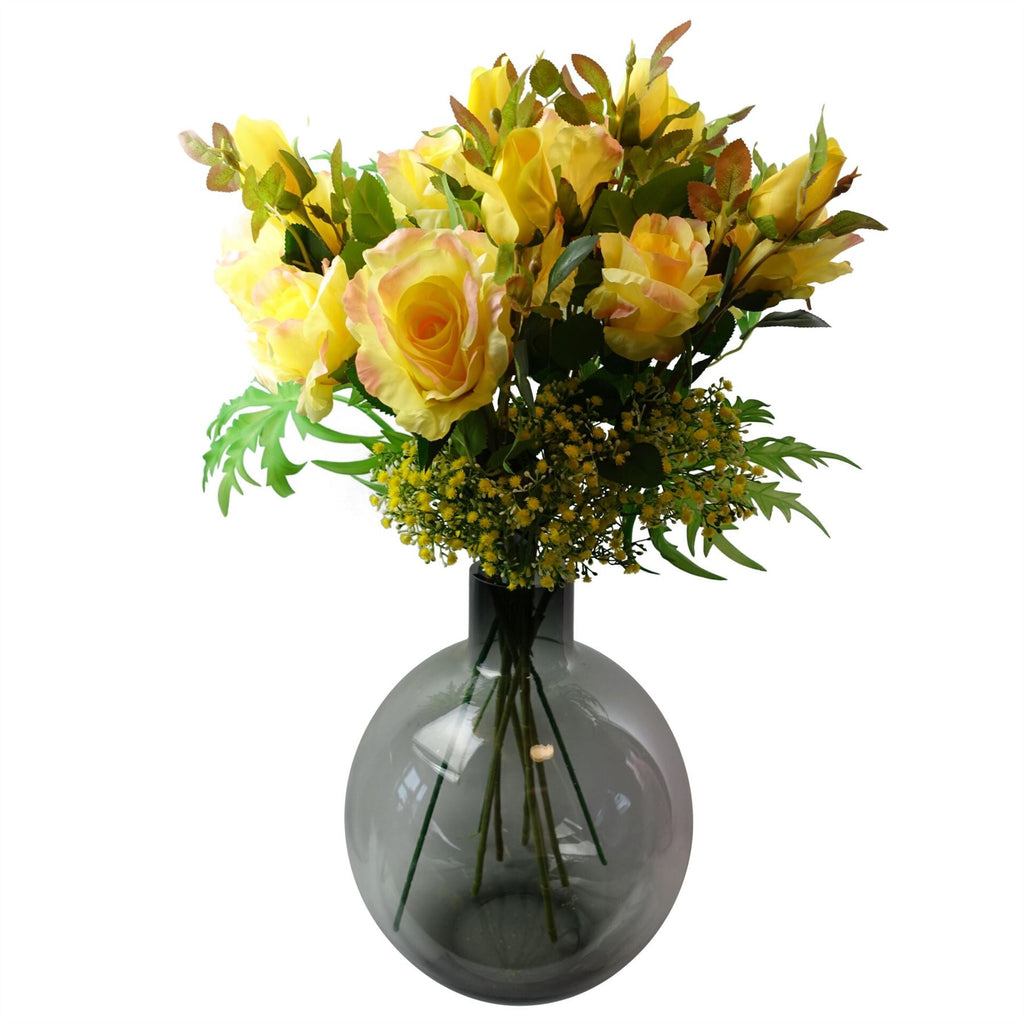 55cm Artificial Gypsophila Yellow Stem