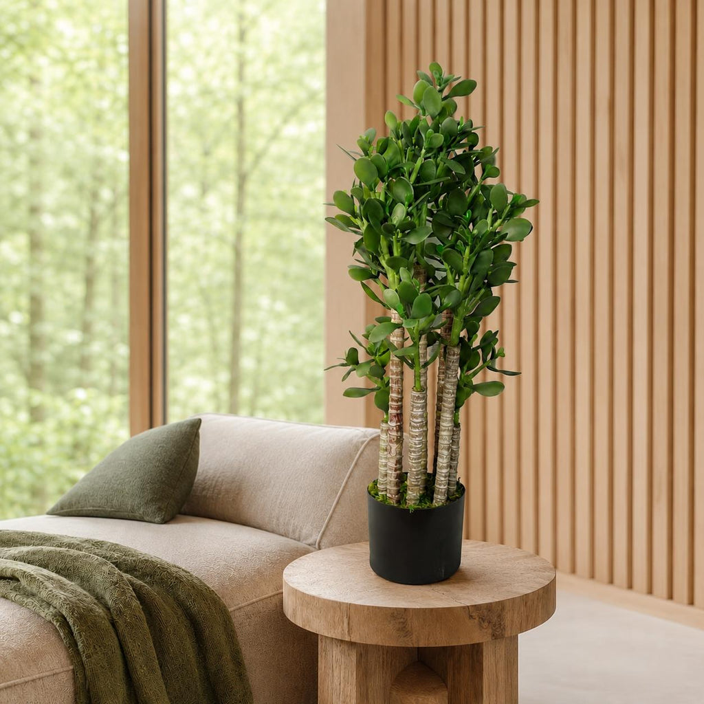 Faux Deluxe 75cm Artificial Green Jade Plant