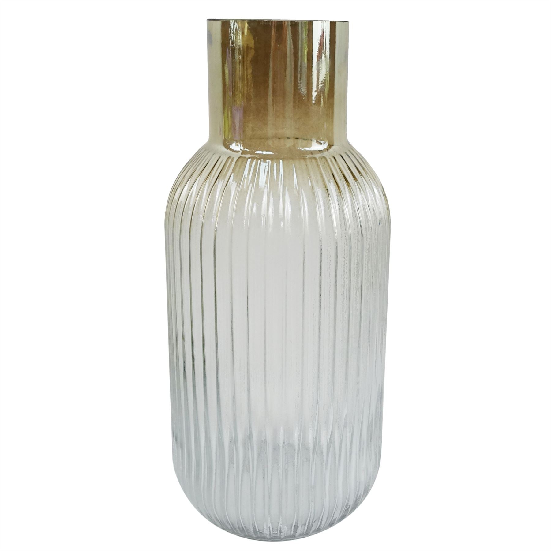 75cm Artificial White Starflower Display Ombre Glass Vase