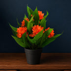 18cm Artificial Freesia Plant Orange Flowering