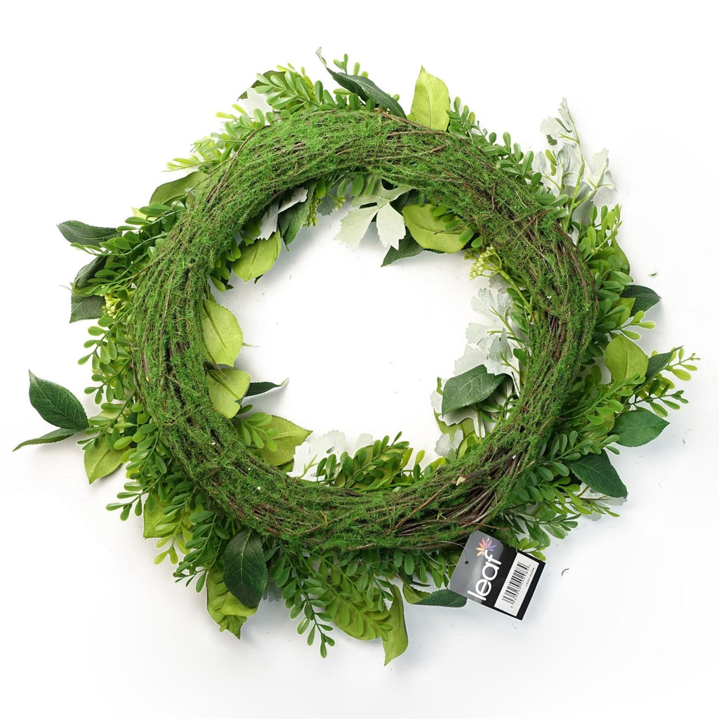 50cm Artificial Wreath Fern Leaf