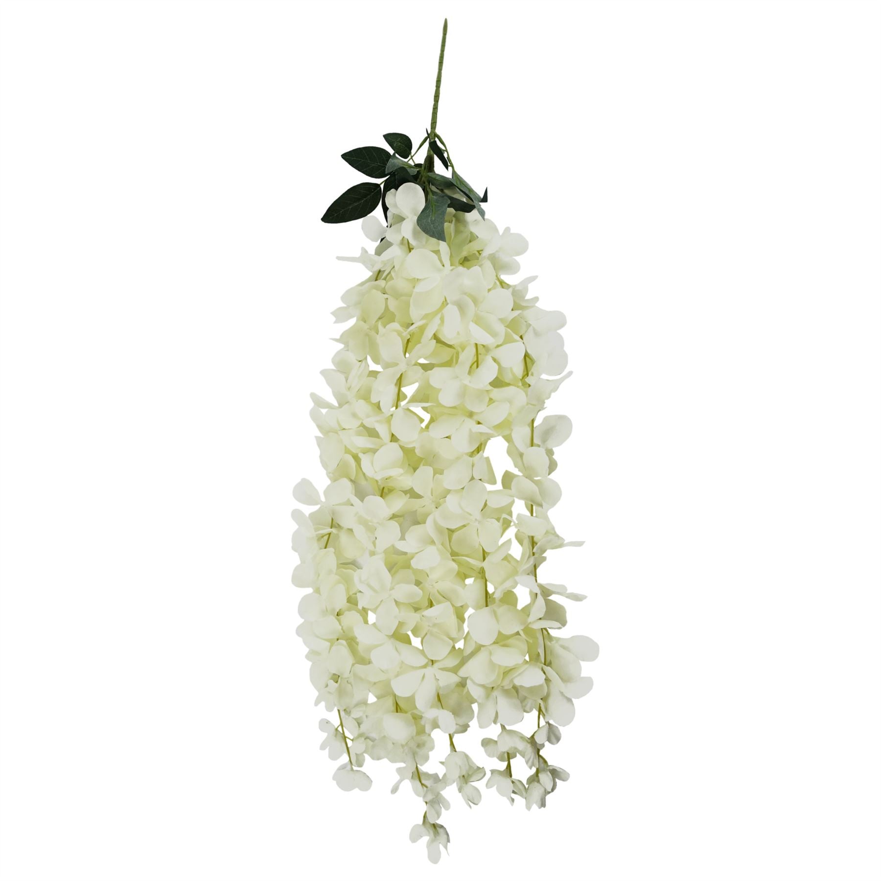 80cm Artificial Hanging Wisteria Flowers in White