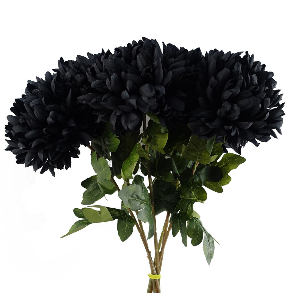 75cm Artificial Extra Large Reflex Chrysanthemum Black