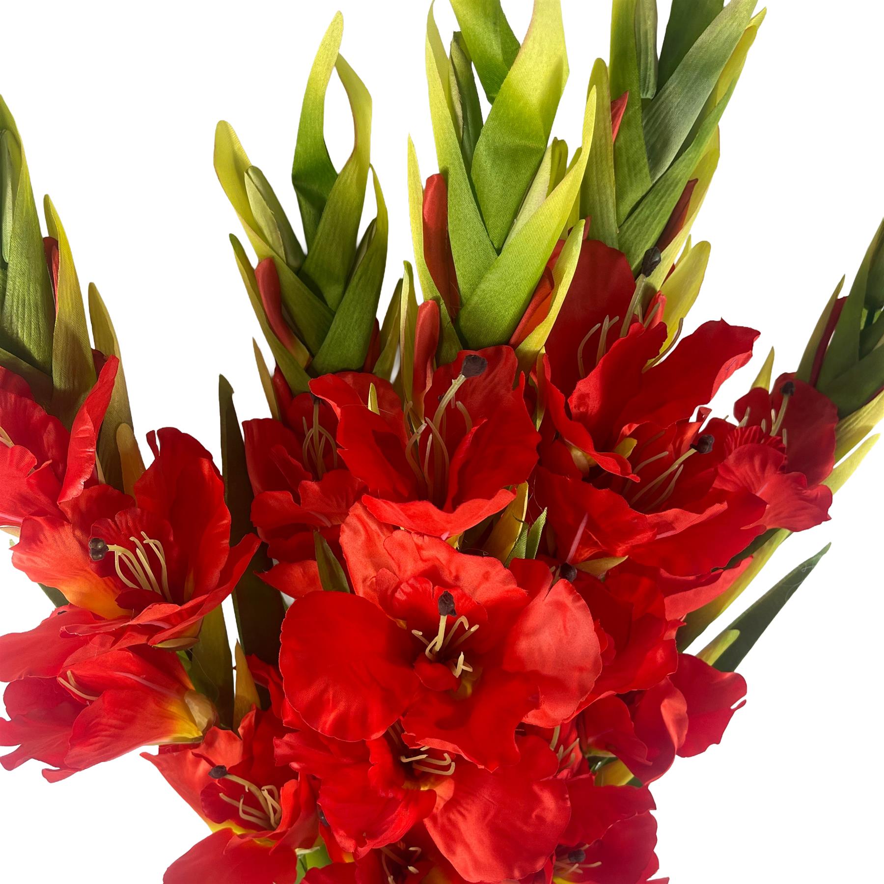 115cm Artificial Orange Gladioli Stem
