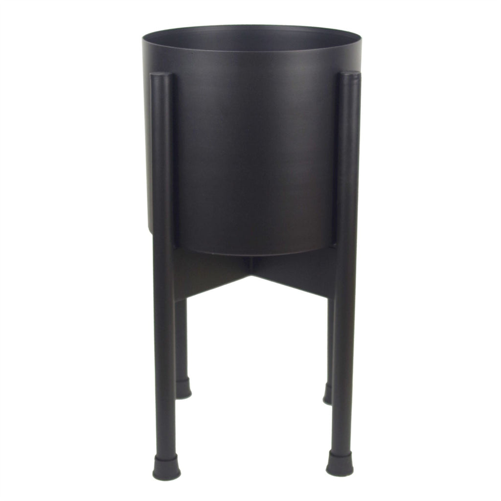 Leaf Planter Plant Pot Black 20 x 18cm