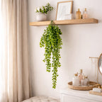 75cm Artificial Trailing Round Leaf Foliage Plant Classic Gloss Green
