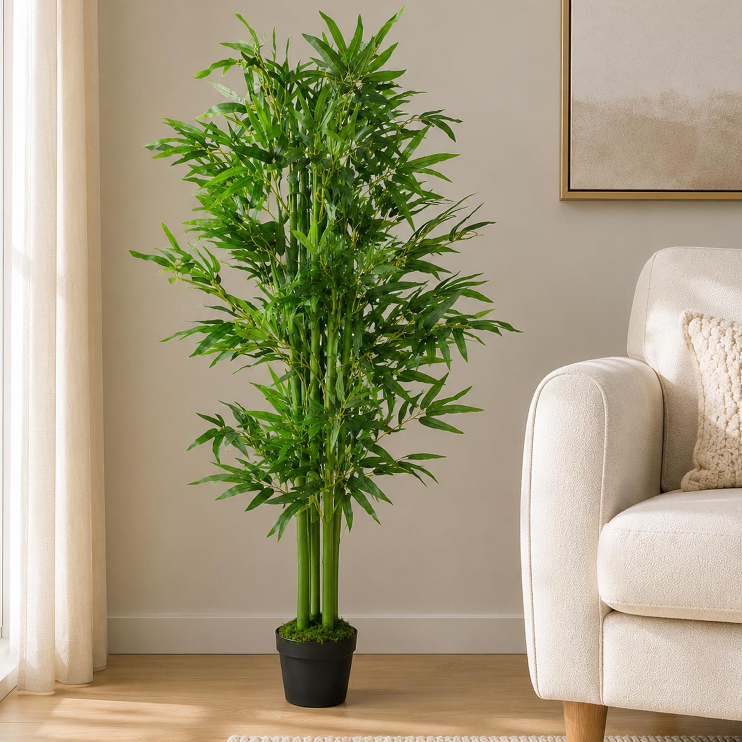 120cm Fat Leaf Artificial Bamboo Plants Trees XL
