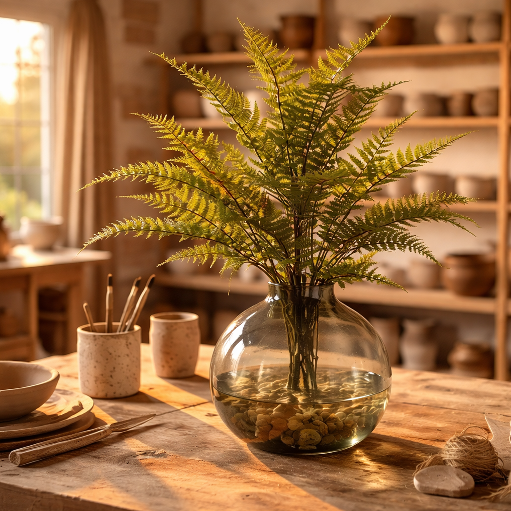 78cm Fire Retardant Artificial Fern Foliage Branch